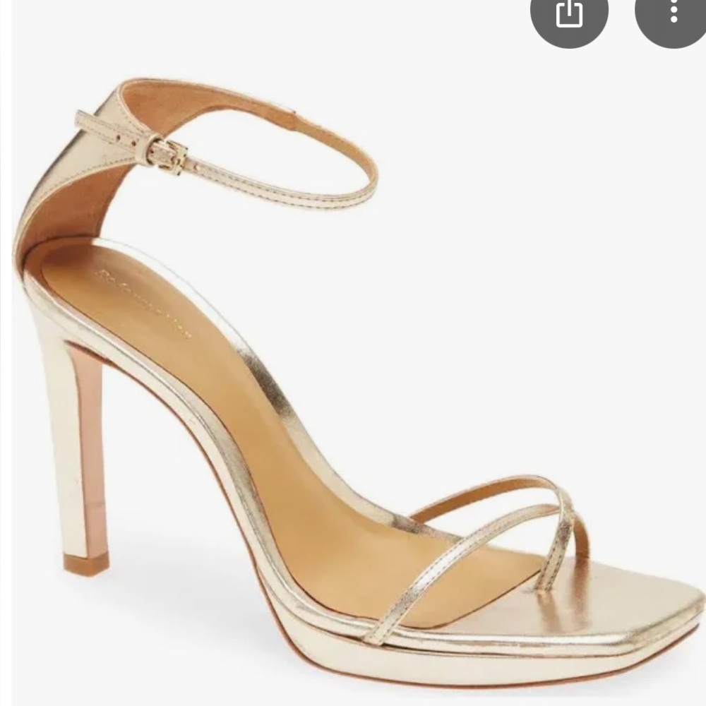 $298 Reformation Women's Gilda Platform Ankle Strap Sandals Sz 10